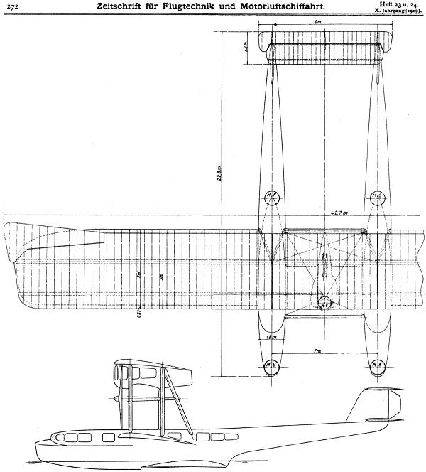 Проект тяжелого бомбардировщика-летающей лодки Чаха. Германия