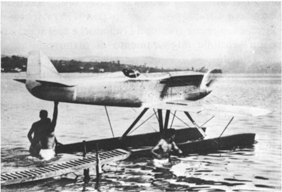 Fiat C-29, первая версия, проходит испытания на озере Гарда в июне 1929 года, пилот Франческо Анджело