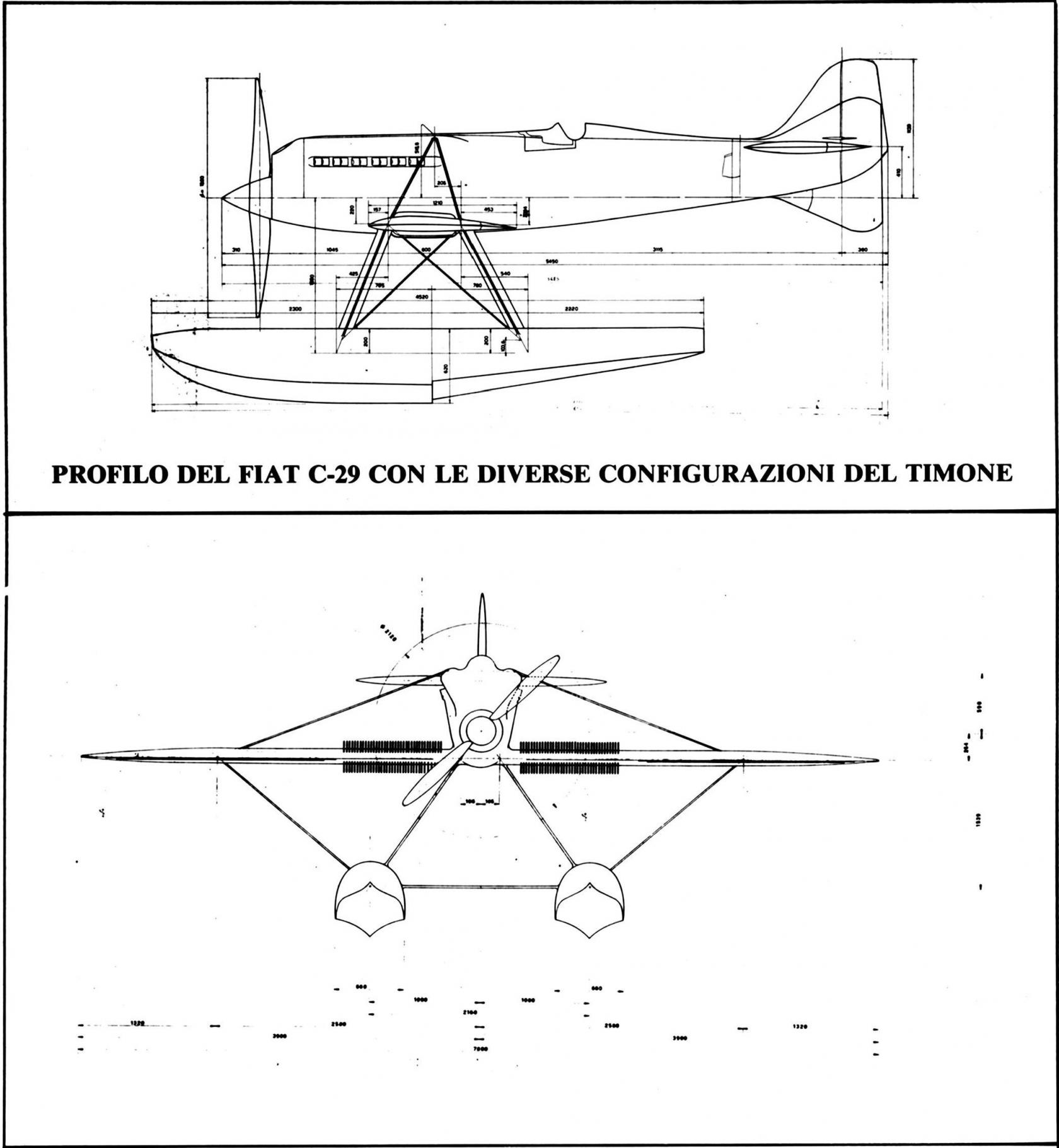 ПРОФИЛЬ FIAT C-29 С РАЗЛИЧНЫМИ КОНФИГУРАЦИЯМИ РУЛЯ