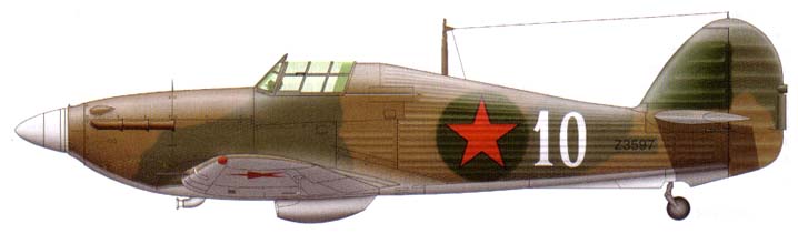 Hawker "Hurricane" Mk.II капитана Овчарова из состава 157-го ИАП, 1942 г.