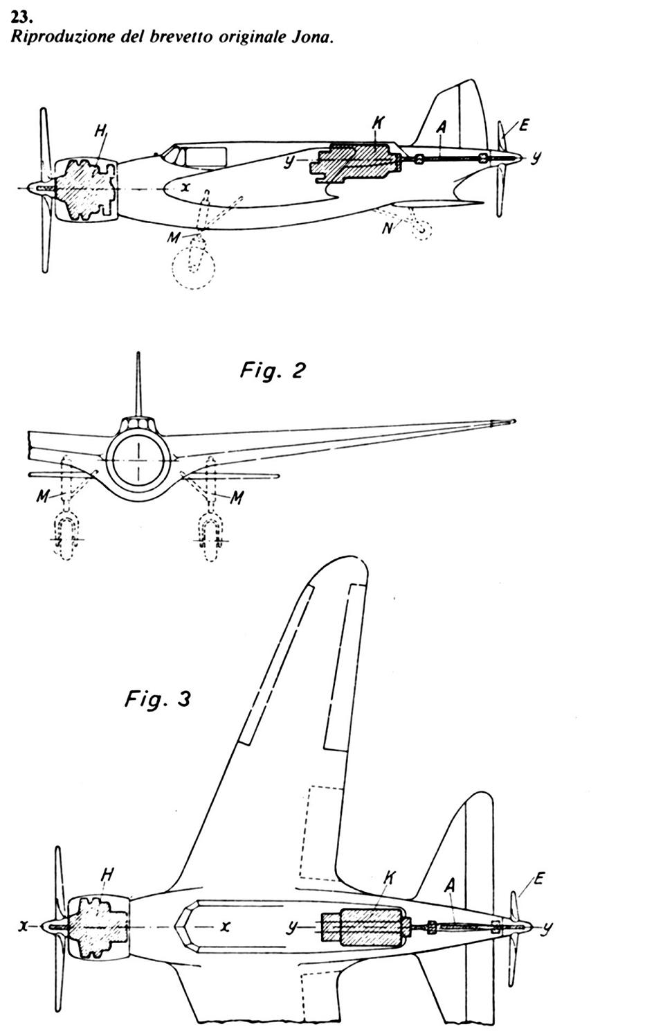 Итальянские бумажные проекты. Проект двухмоторного истребителя Jona 10