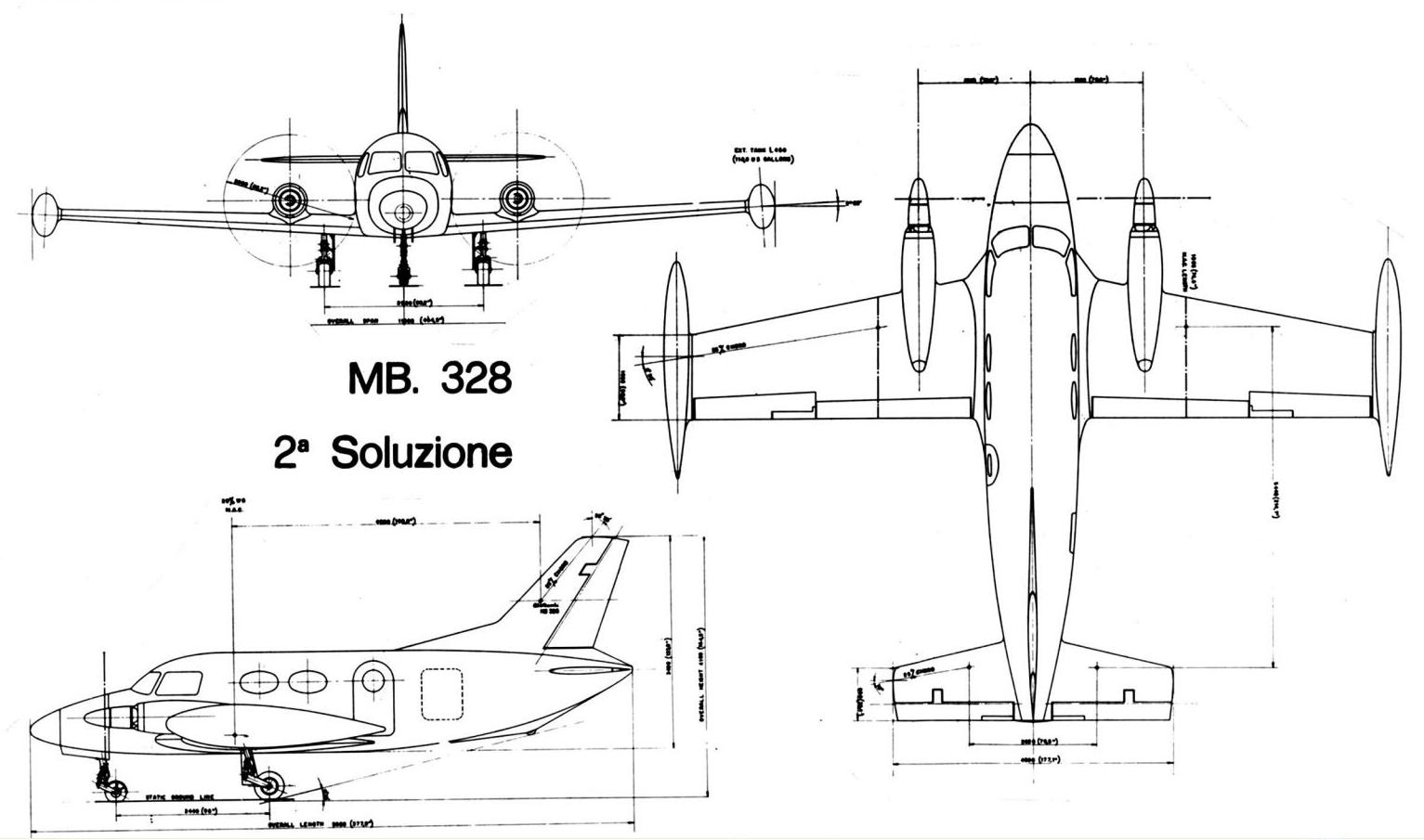 Итальянские бумажные проекты. Административный самолет Aermacchi MB.328