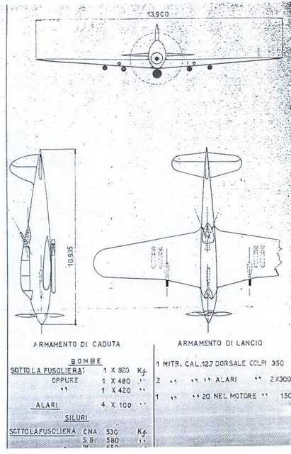 Пикирующий бомбардировщик SIAI-Marchetti SM.93. Италия