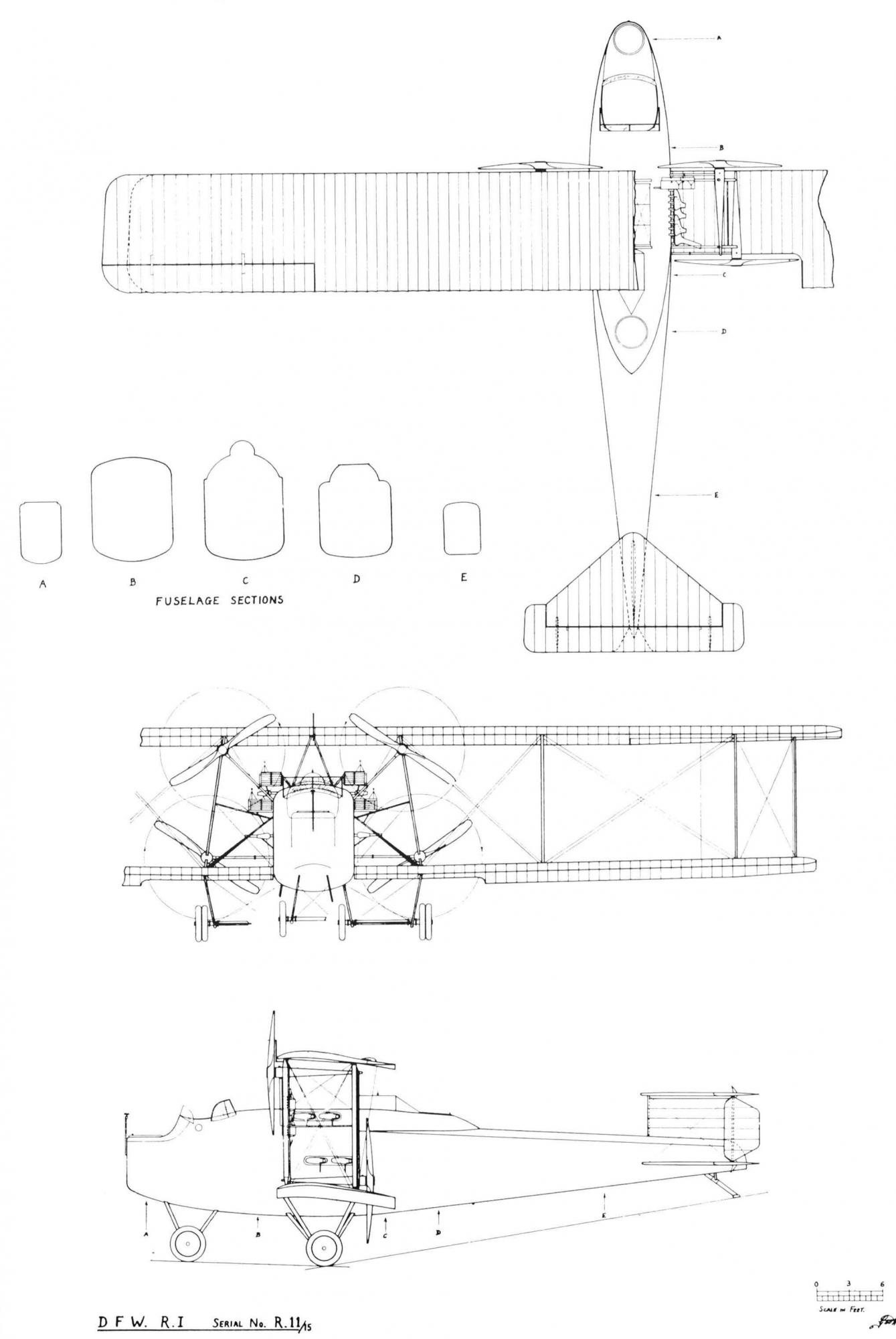 Тяжелые бомбардировщики Deutsche Flugzeugwerke. Тяжелый бомбардировщик DFW R.I. Германия