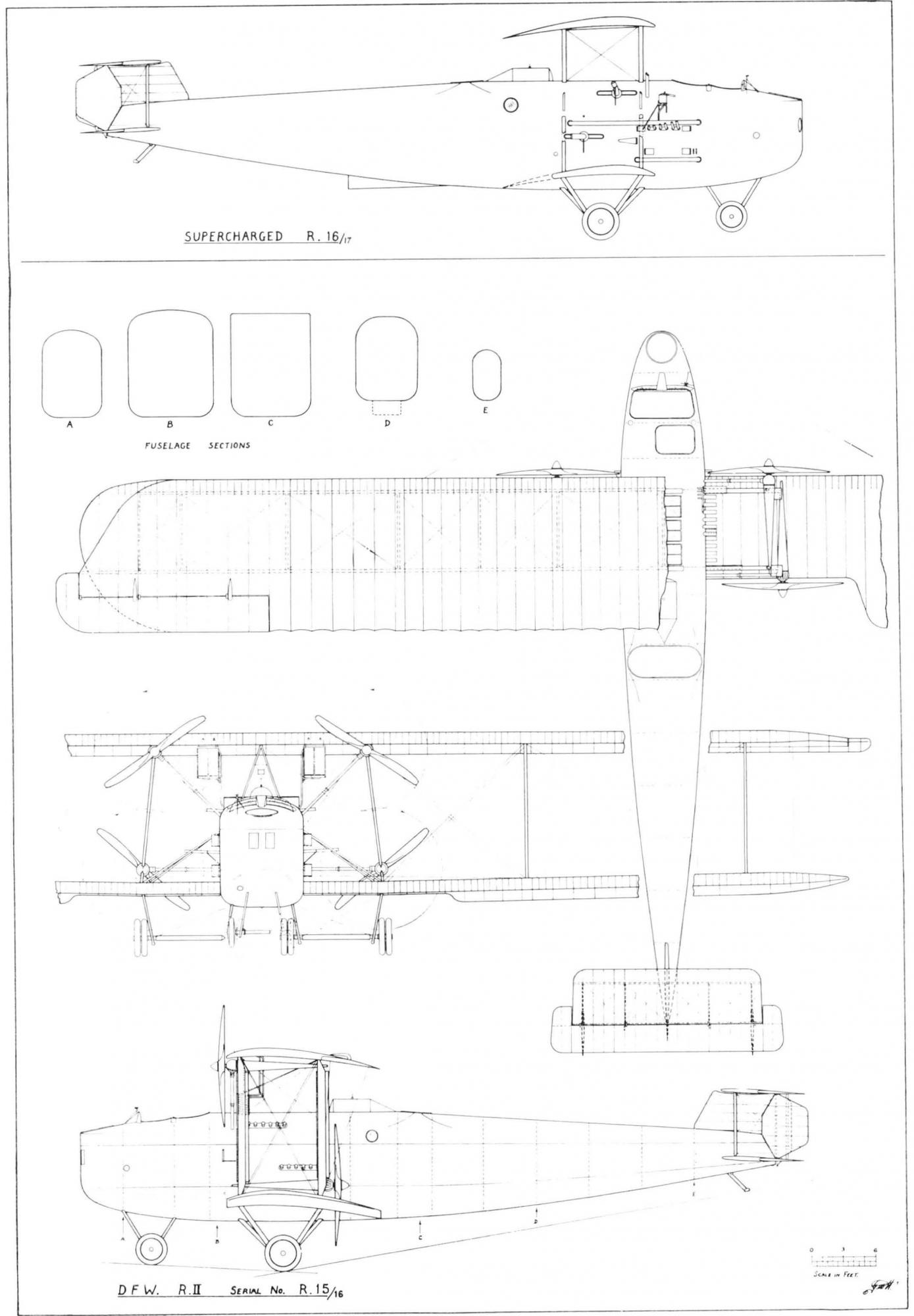 Тяжелые бомбардировщики Deutsche Flugzeugwerke. Тяжелый бомбардировщик DFW R.II. Германия