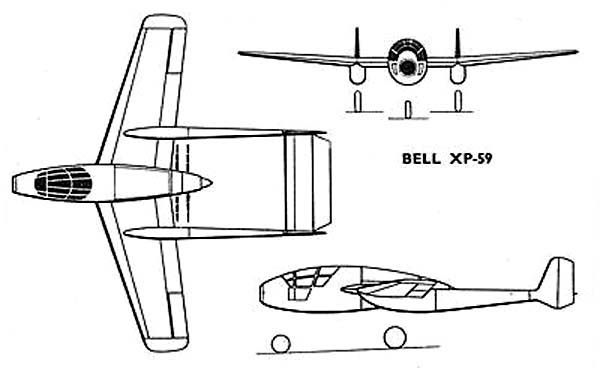 Проект однодвигательного тяжелого истребителя Bell XP-59. США
