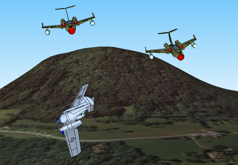 3D модель - воздушный бой