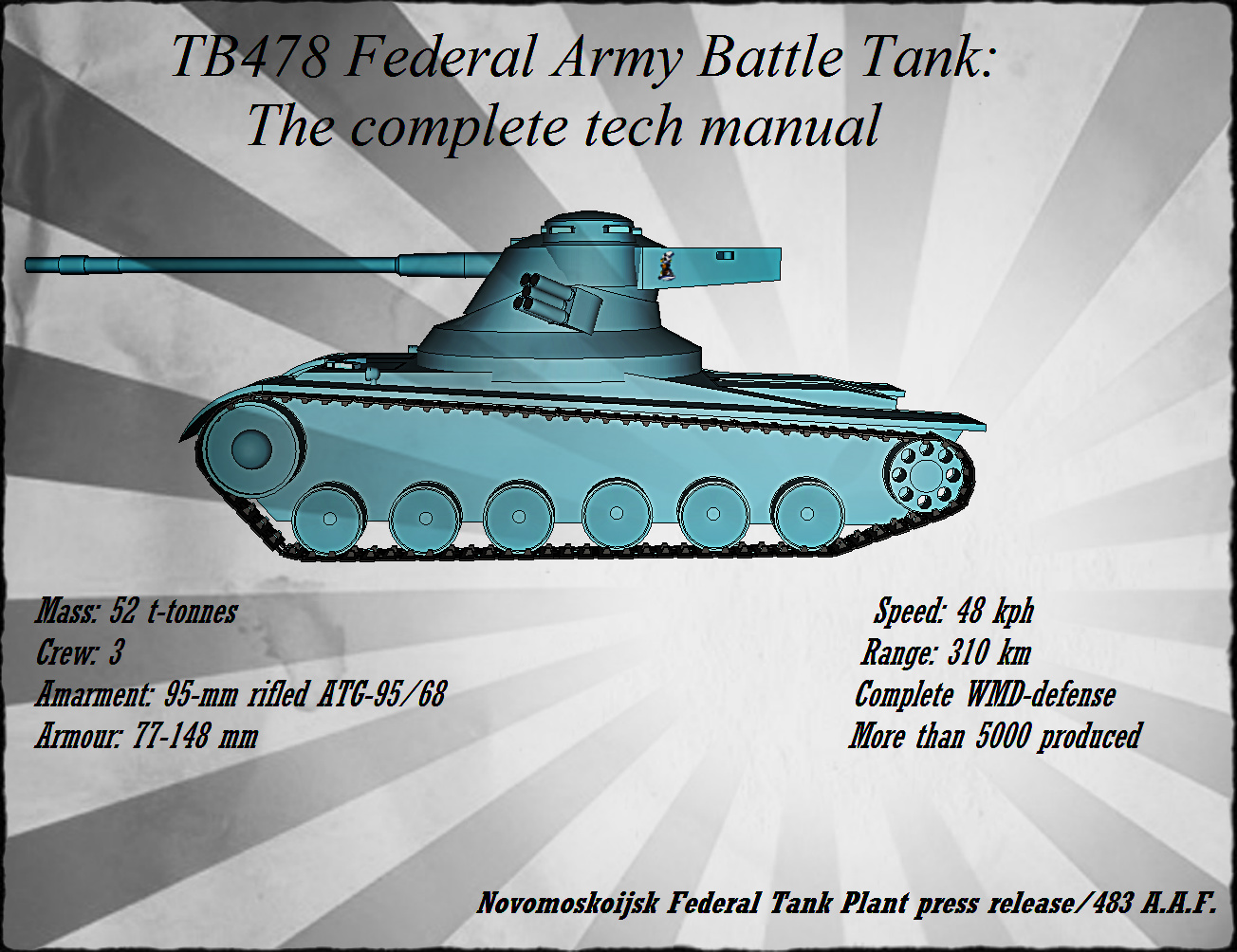 TB485 Federal Battle Tank: техническое описание