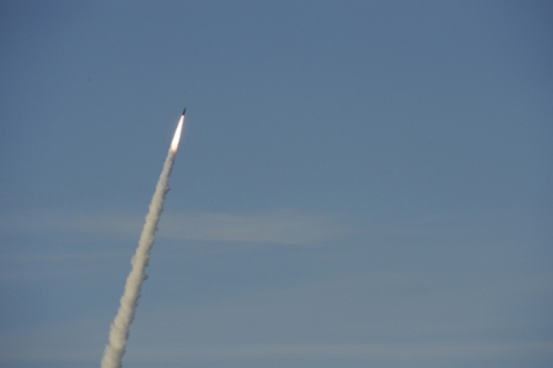 Испытание французской баллистической ракеты M51. Фото  novomirgorod.ucoz.ua
