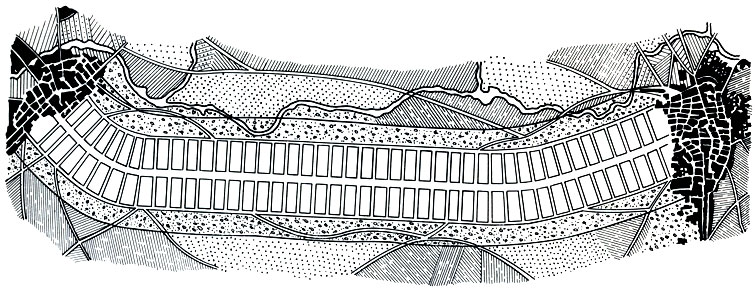 01. Один из предшественников концепции 'линейного города'. Отрезок кольцевого дачного предместья, спроектированного Сориа и Мата вокруг Мадрида (1882 г.)