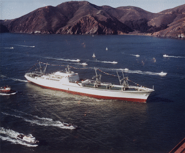Первое в мире атомное грузовое судно: Саванна.
