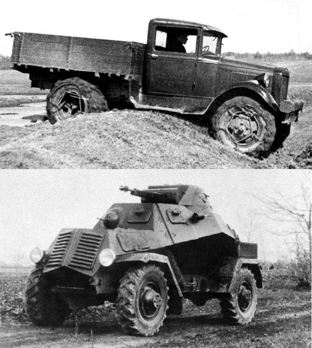 Опытный полноприводный грузовик ГАЗ-62 (укороченная для БА версия базовой полноприводной модели ГАЗ-63) и созданный на его шасси лёгкий бронеавтомобиль ЛБ-62 – ЛУЧШИЙ БА за всю довоенную историю СССР