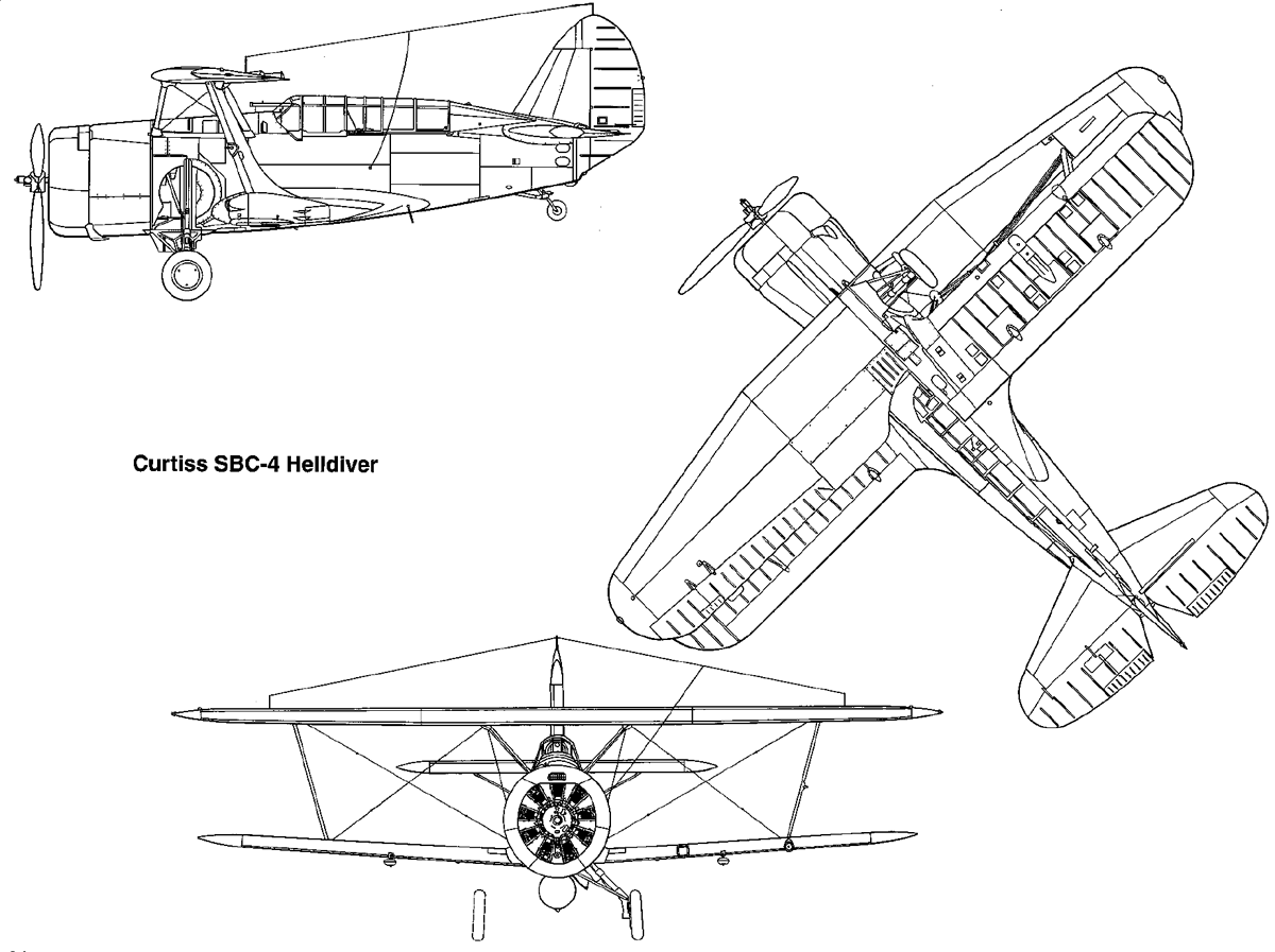 Авиация в мире альтернативной Франции (МФГ). Иностранцы: Curtiss SBC-4 Helldiver