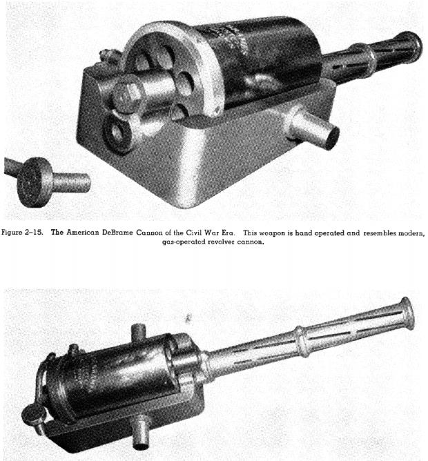 Пушка  J.A. de Brame обр 1861 г., которую американцы считают прототипом MG 213