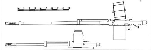 Версии 20-мм пушек Испано. Вверху HS.404, внизу HS.405