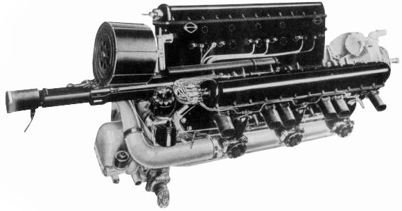 Двигатель Hispano V12 c пушкой HS.7