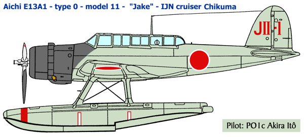 Дальний корабельный разведчик Aichi Тип 0 (E13A1) "Reisu” / "Jake"