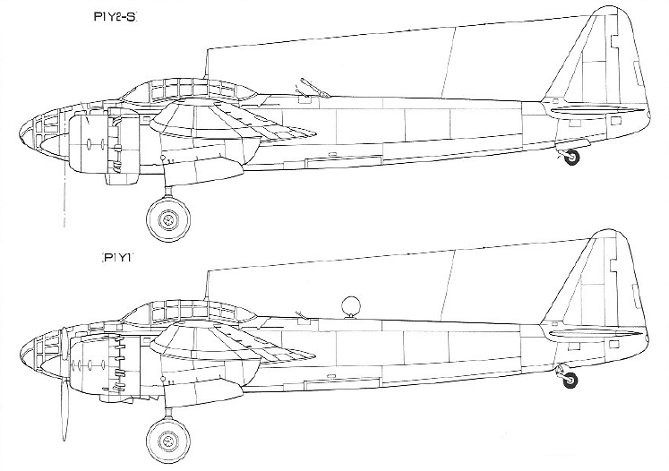 Тяжелый ночной перехватчик флота Kugisho P1Y-S "Kyokkō"