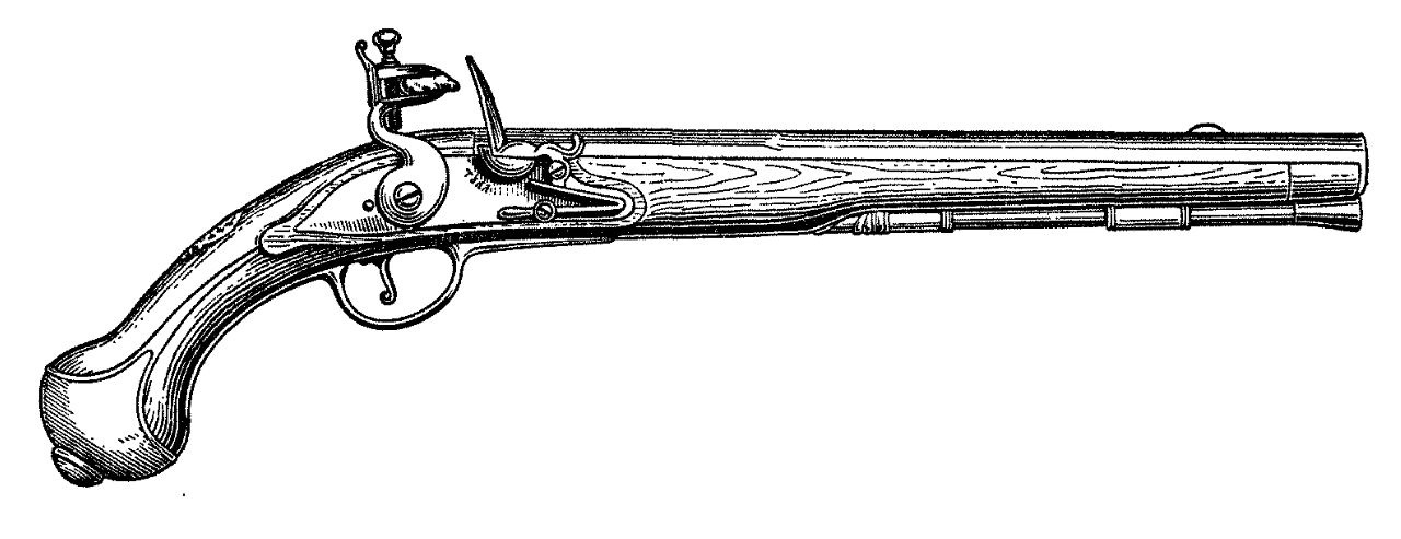 Кремневый пистолет чертеж