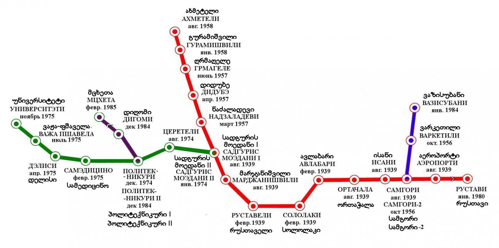 Карта метро тбилиси 2022