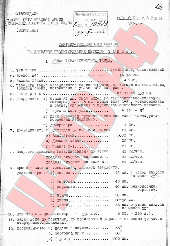 Легкий в теории танк