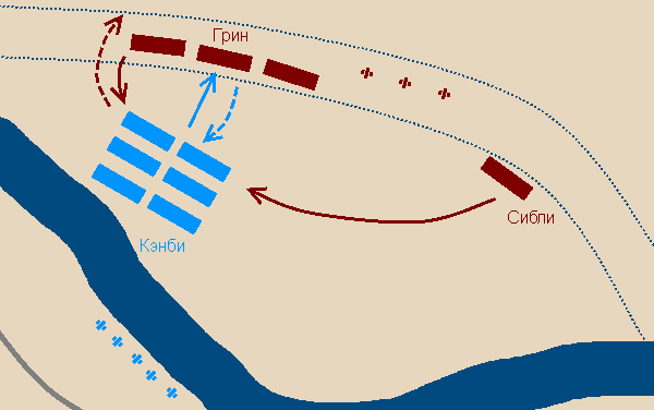 Схема сражения у Вальверде