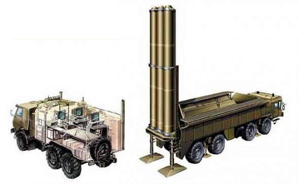 Машина боевого управления и самоходная пусковая установка подвижного берегового комплекса "Бастион". 