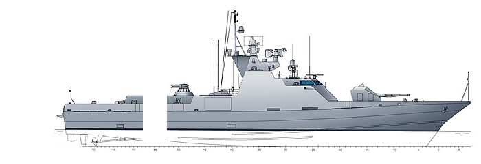 Альтернативный модульный корвет на 1200 тонн. Россия