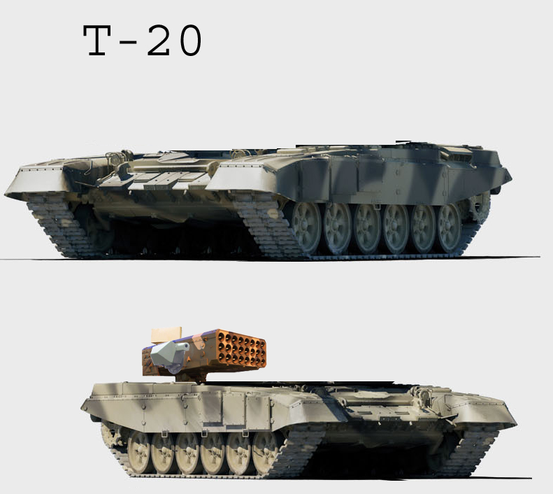 Альтернативный перспективный танк будущего Т-20. Россия