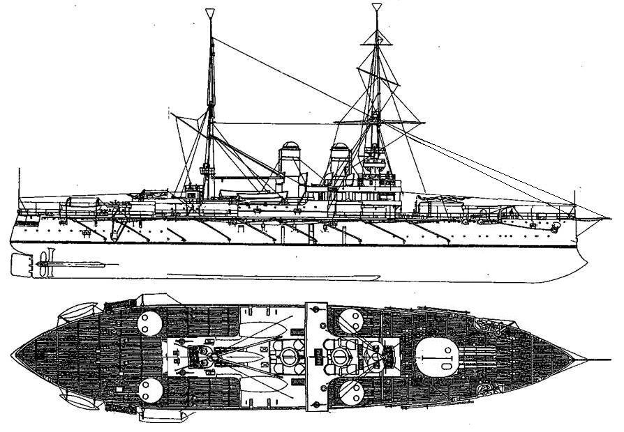 Броненосец евстафий чертежи