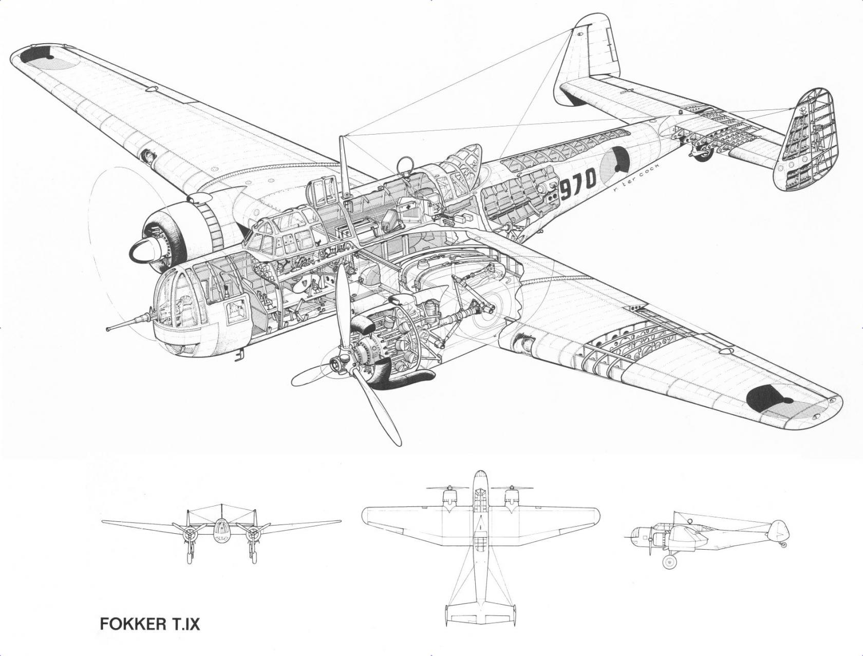 Опытный бомбардировщик-торпедоносец Fokker T-IX. Нидерланды