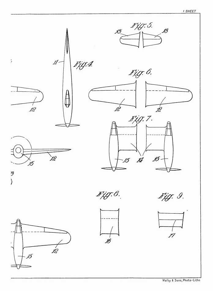 Патенты на необычные самолеты. Часть 1 GB515562A