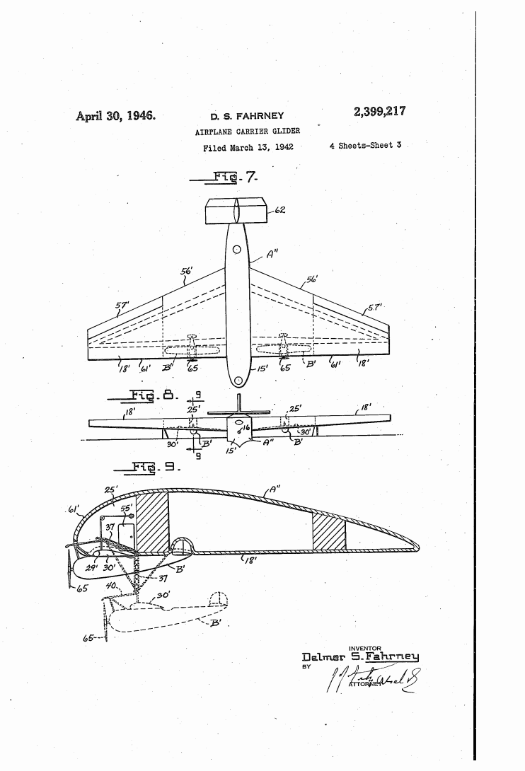 Патенты на необычные самолеты. Часть 5 US 2399217