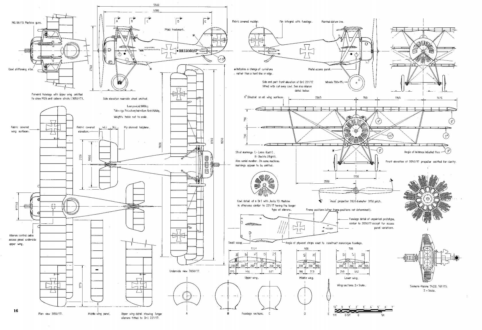 Fokker dr1 чертежи