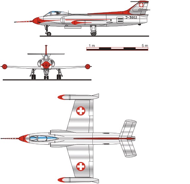 Опытный истребитель FFA P-16 (Швейцария)