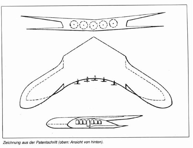 Проект самолета Lastraumflügler  Александра Зольденхоффа (Soldenhoff). Германия