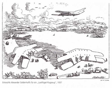 Проект самолета Lastraumflügler  Александра Зольденхоффа (Soldenhoff). Германия