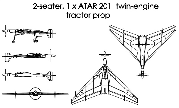 Самолёт ATAR-23 нереализованный авиапроект Франции.