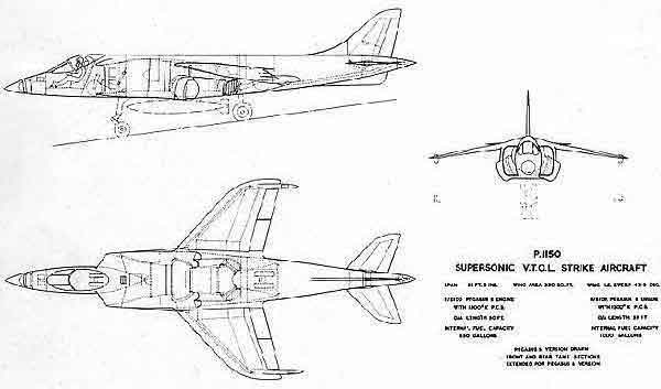 Проект истребителя-бомбардировщика Hawker Siddeley P.1154. Великобритания Часть 1