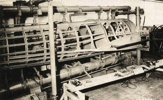 Двигательный отсек He 119 V4 в позднем – монококовом – варианте фюзеляжа