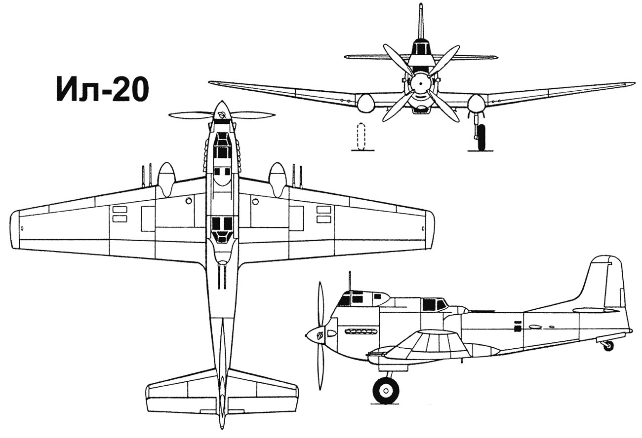 Самолет ил 20 чертежи