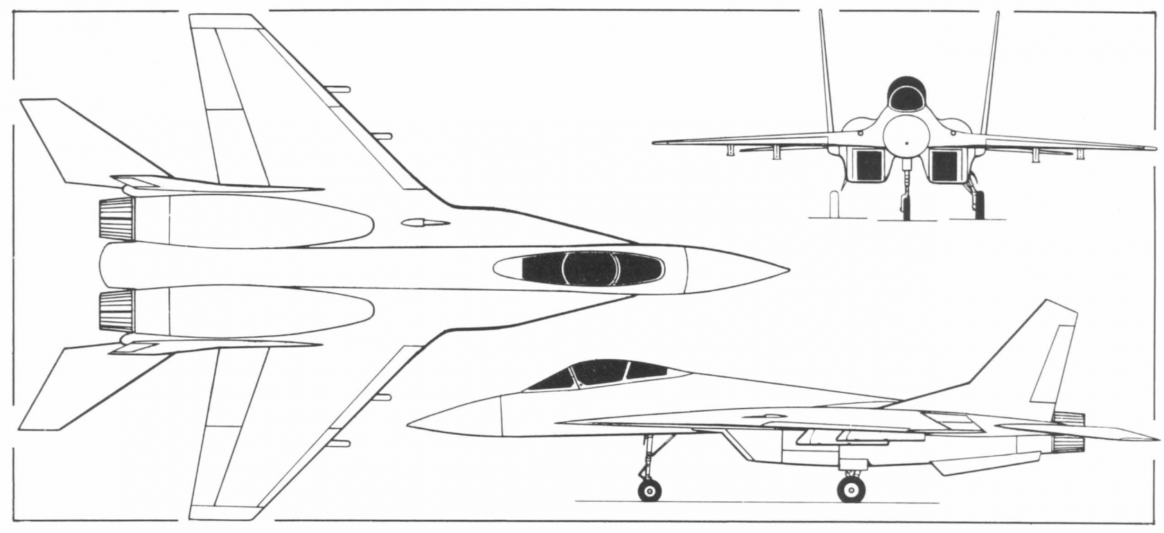 Чертеж истребителя миг 29