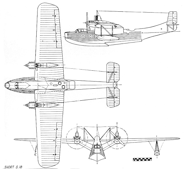 Опытная многоцелевая летающая лодка Short S.18 Knuckleduster, Великобритания. Часть 1. Техническое описание