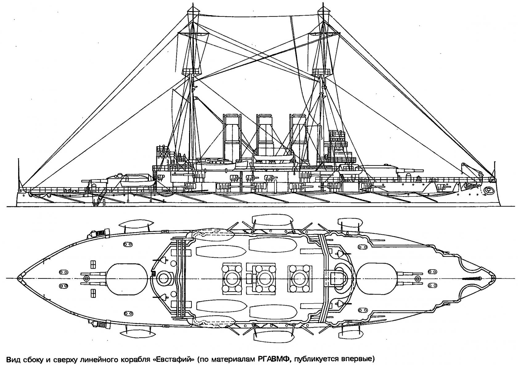 Эскадренный броненосец евстафий чертежи