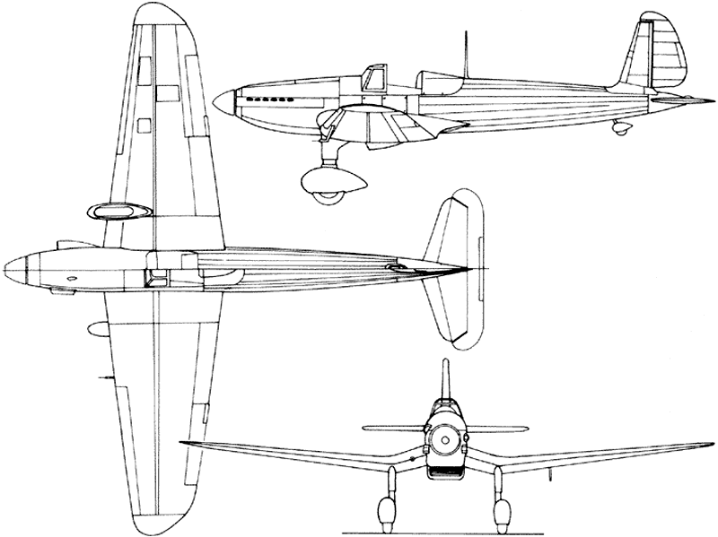 Cхемы прототипа Arado Ar 80 V2