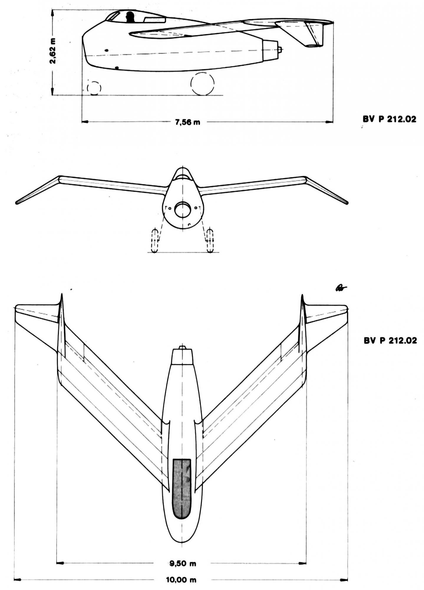 Проект истребителя Blohm und Voss BV P 212. Германия