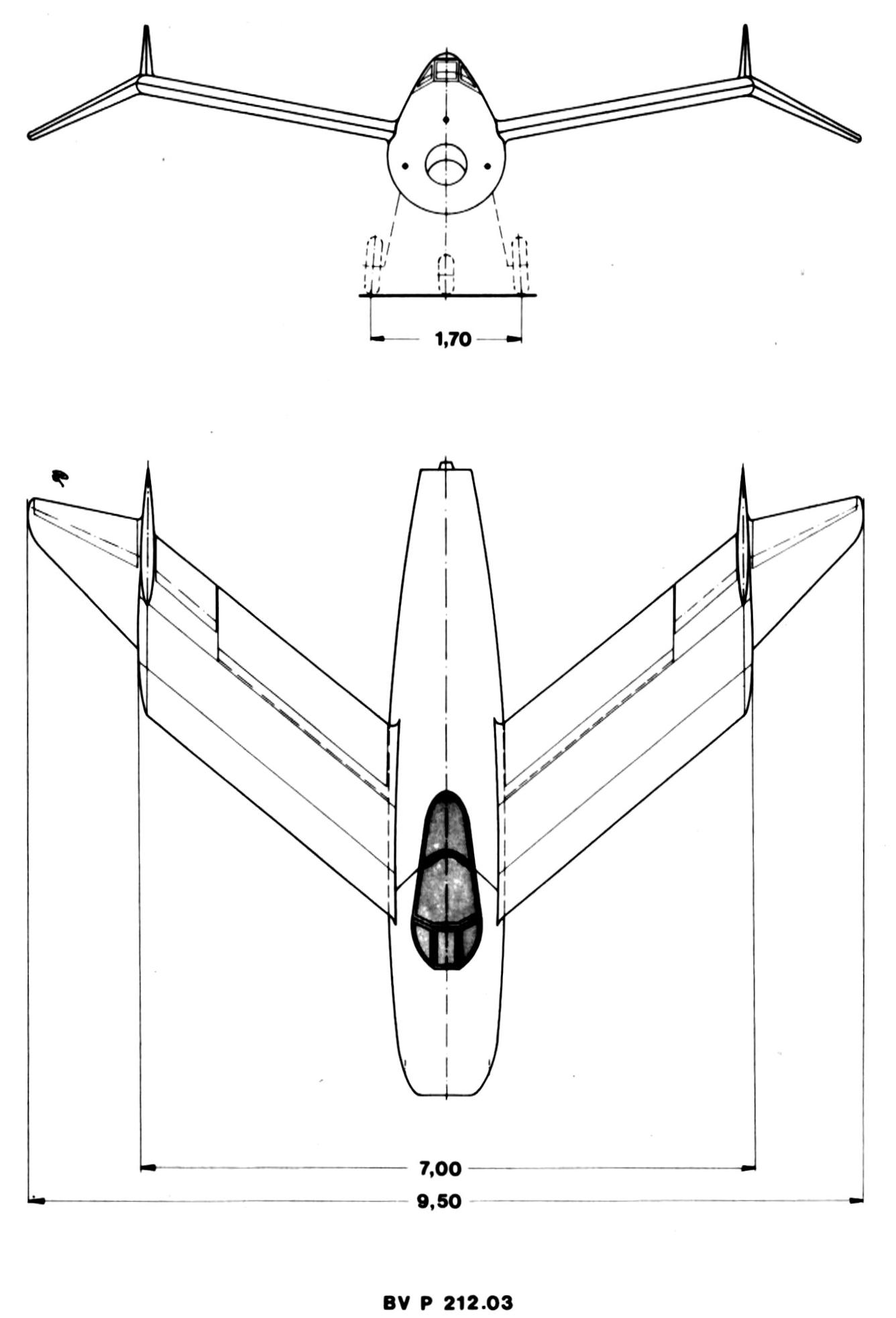 Проект истребителя Blohm und Voss BV P 212. Германия