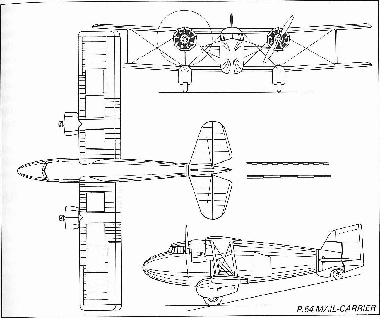 Скоростной почтовый самолет Boulton-Paul P.64 Mail-Carrier. Великобритания