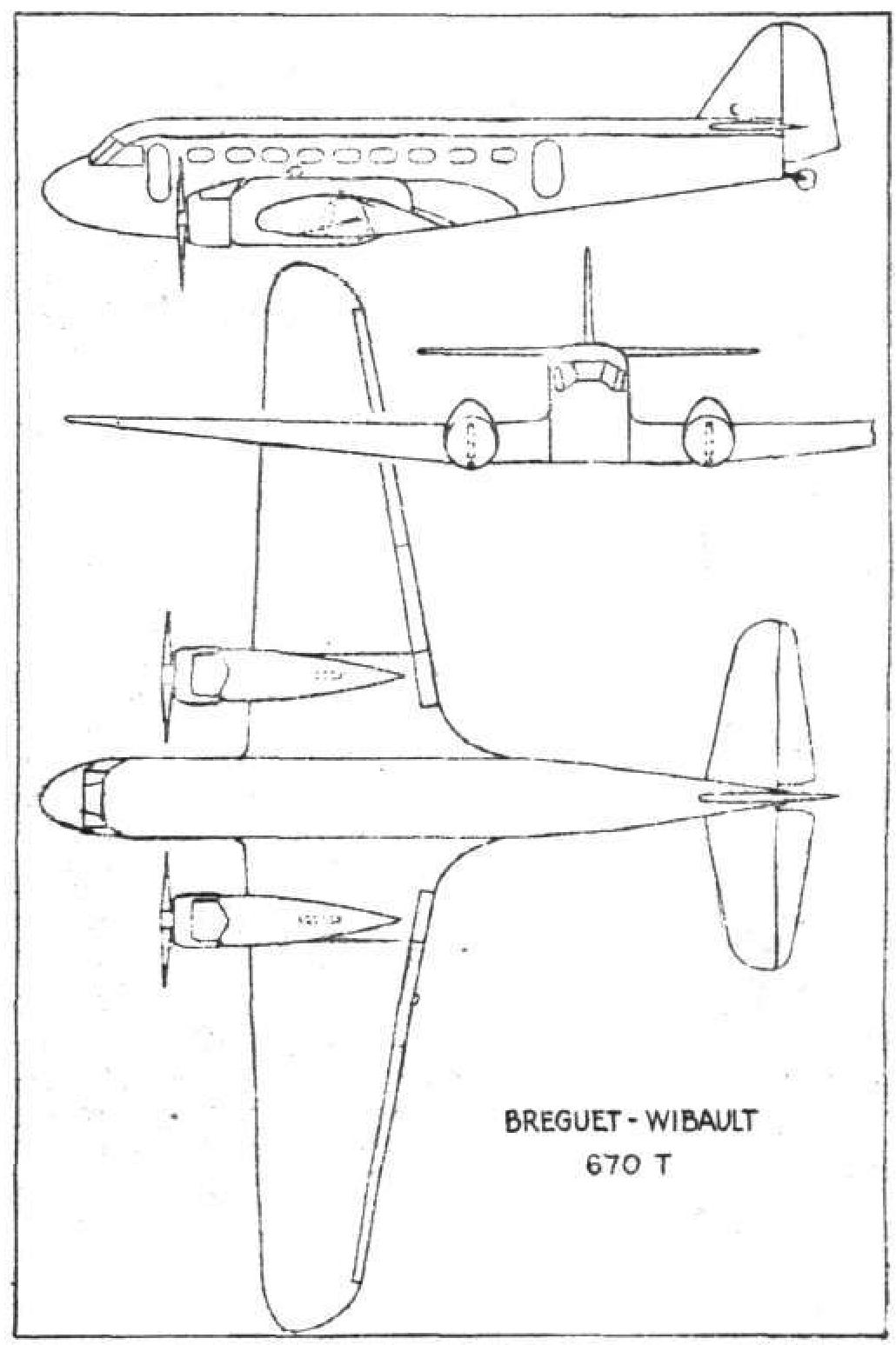 Пассажирский самолет Breguet-Wibault 670. Франция
