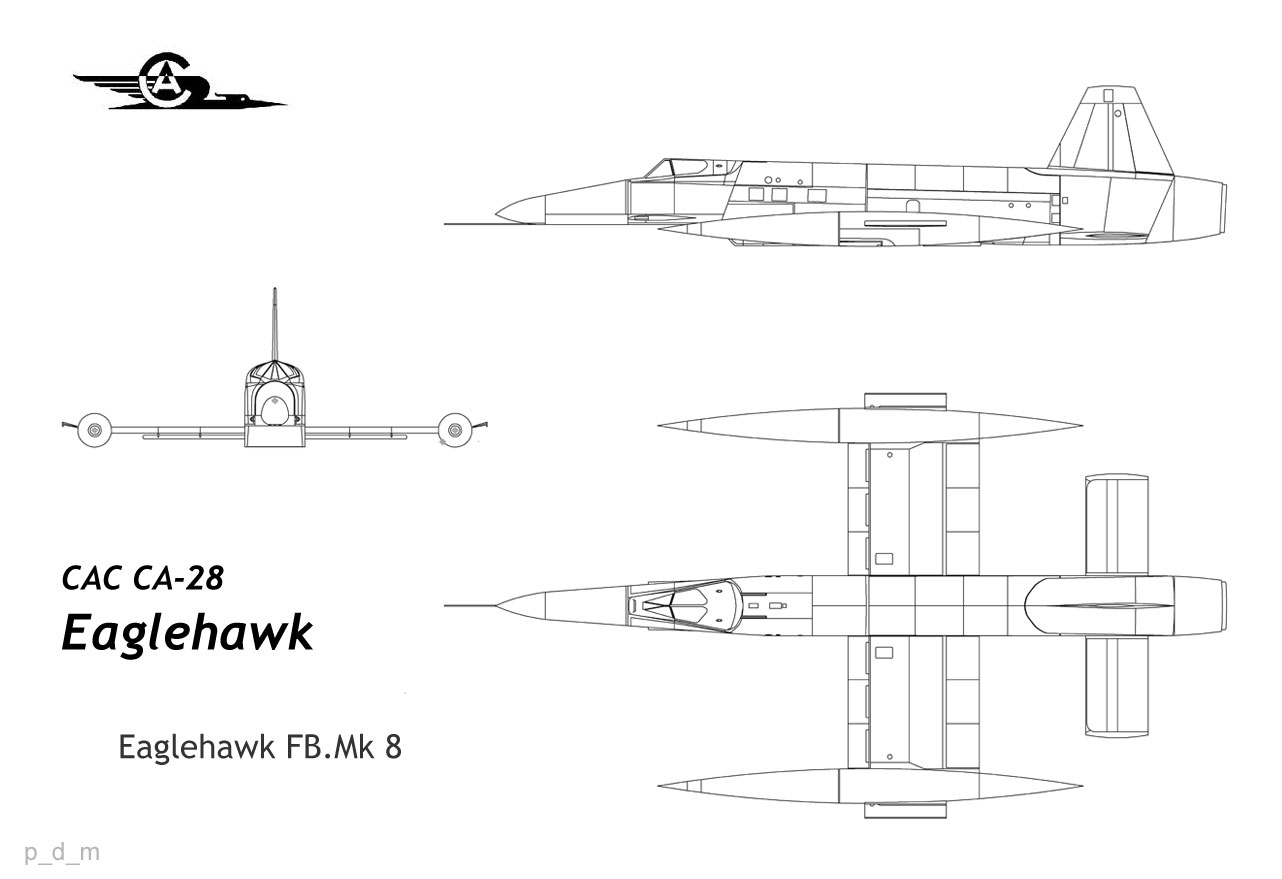 Проект истребителя CAC CA-28 Eaglehawk. Австралия. Часть 2